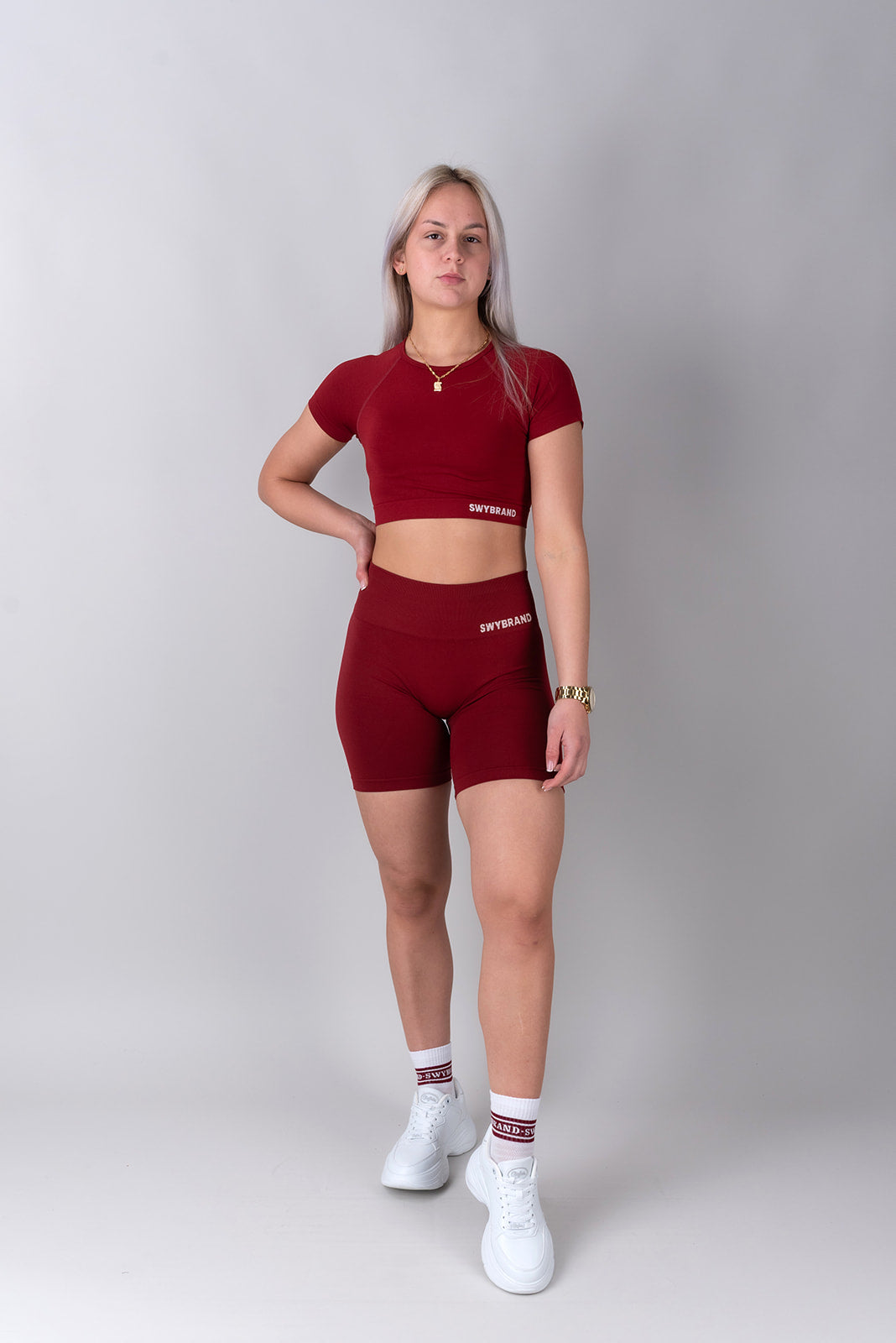 Elevate crop top maniche corte