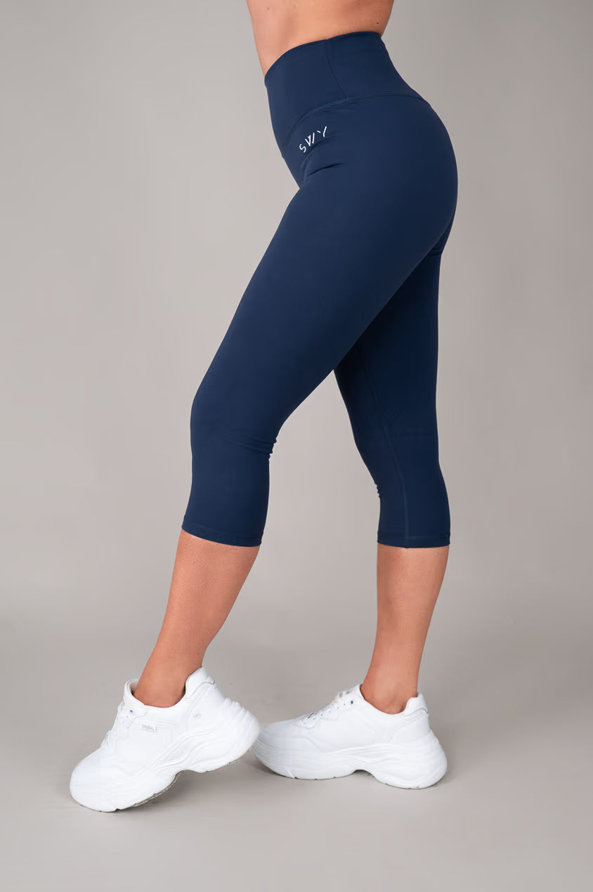 Softlux 3/4 Leggings, navy side view