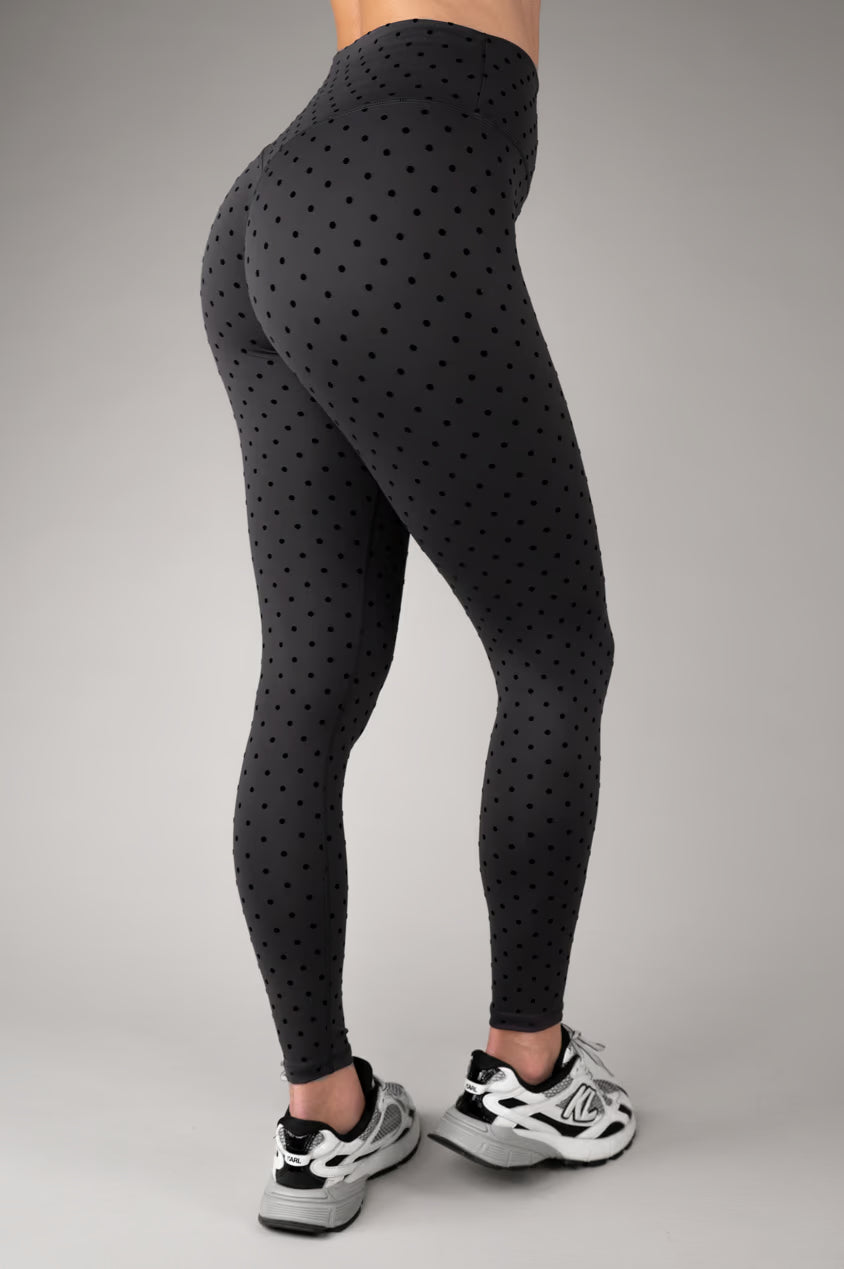 Flock Dot Hidden Scrunch Leggings