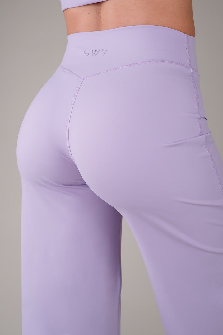 Široké legíny Lilac