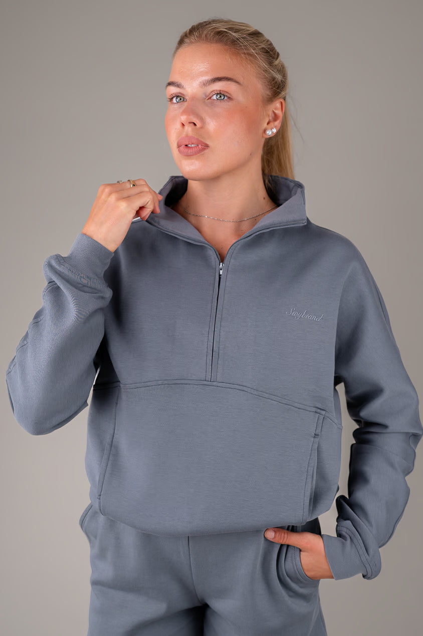 Effort 2.0 mikina na polovičný zips, Chalk Blue