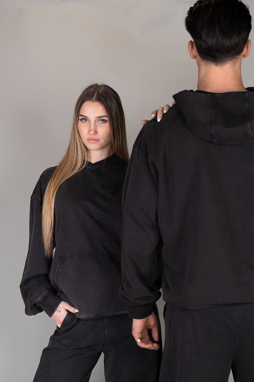 Washed Black Hoodie