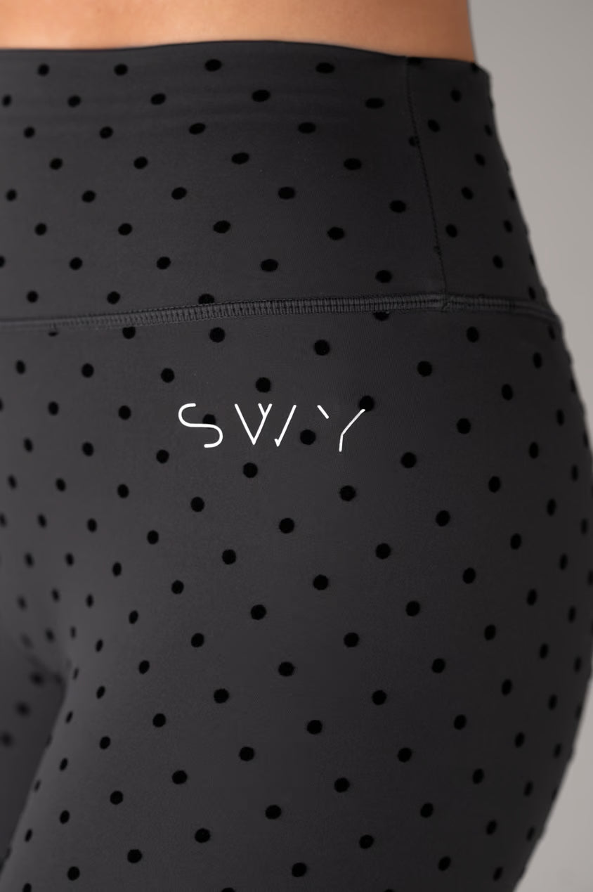 Flock Dot Hidden Scrunch Leggings