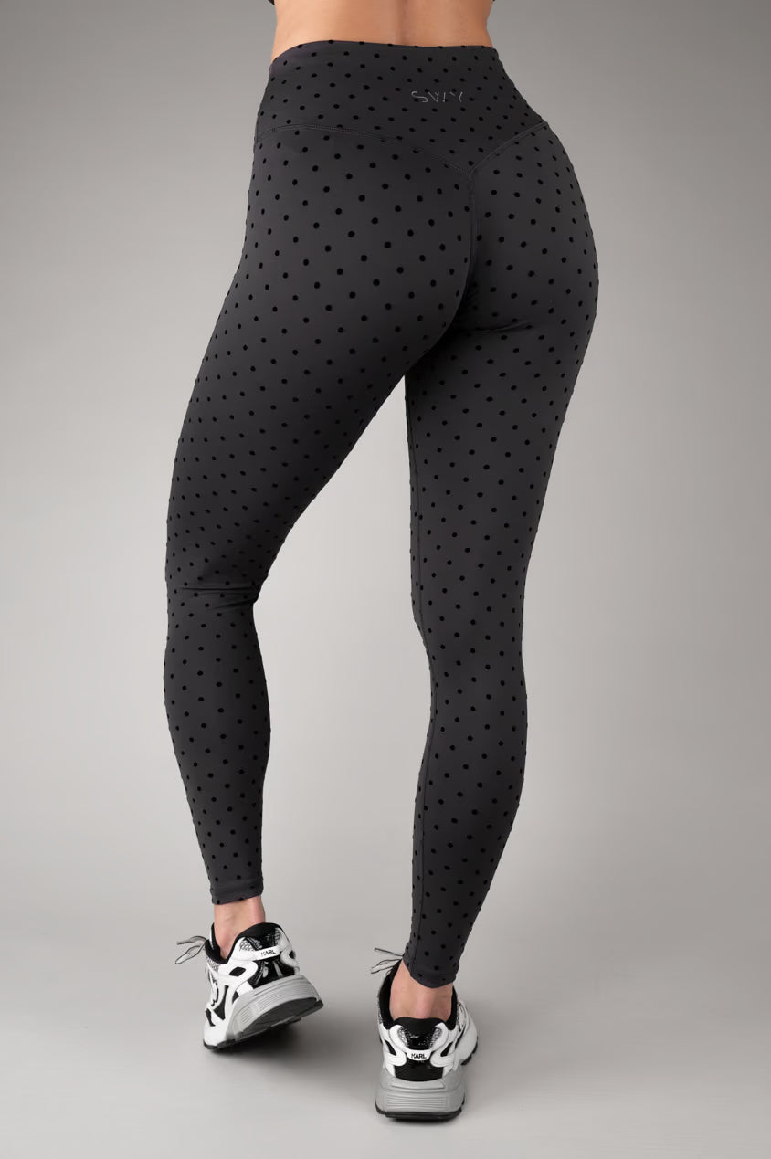 Flock Dot Hidden Scrunch Leggings