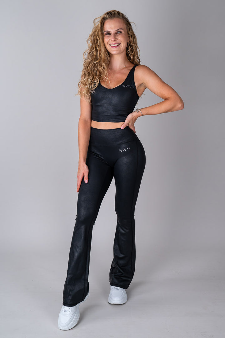 Leather Flared Leggings