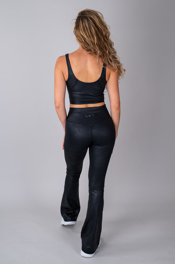 Leather Flared Leggings