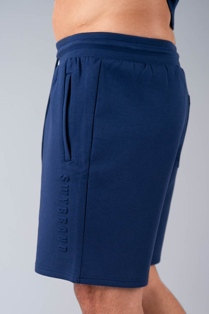 Men core shorts navy , side view