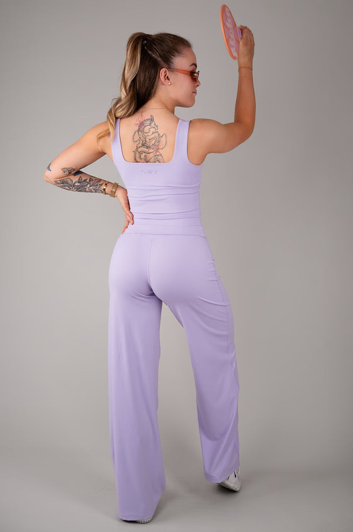 Široké legíny Lilac