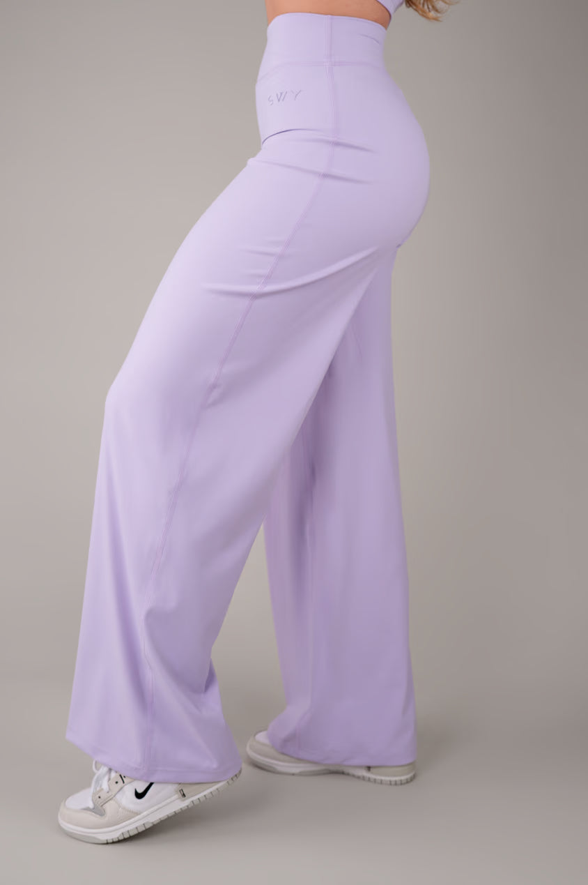 Široké legíny Lilac