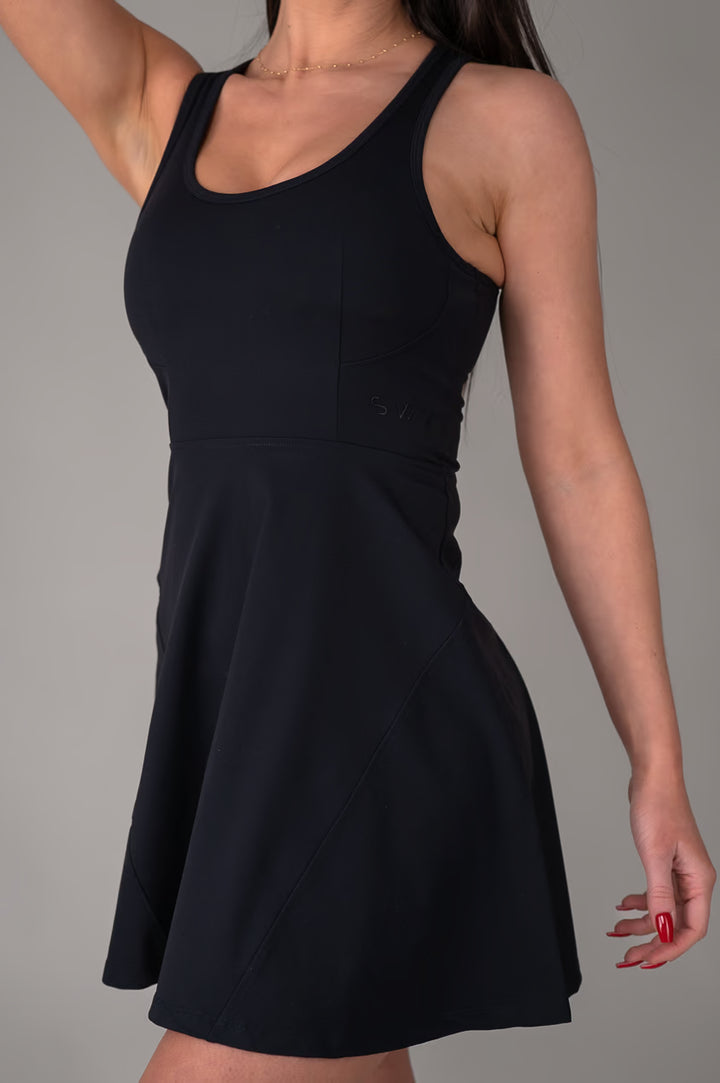 Flowy 2in1 dress, Black SWY Brand Flowy 2in1 dress, Black SWY Brand