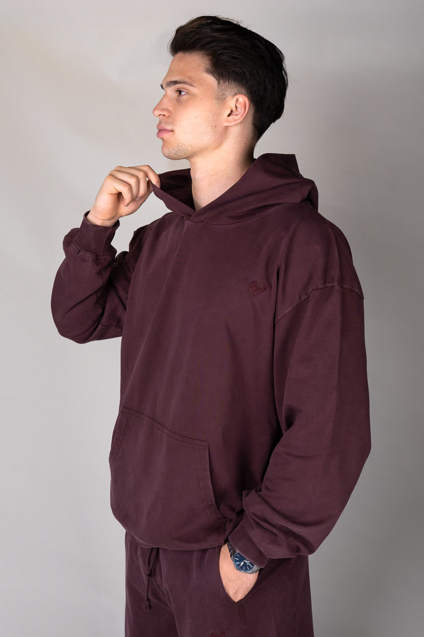 Washed Velvet Hoodie side view