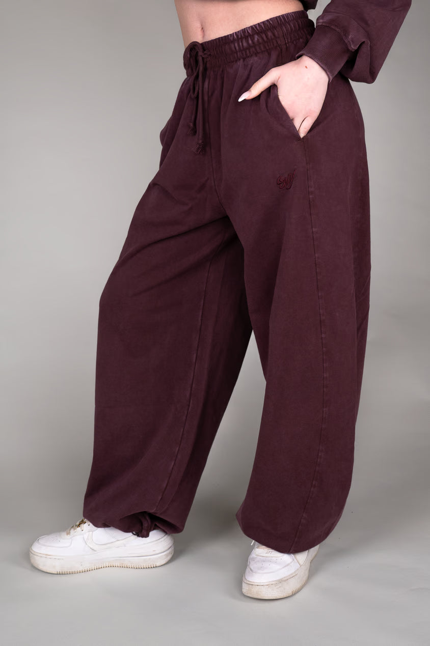 Washed Velvet Balloon pants front view