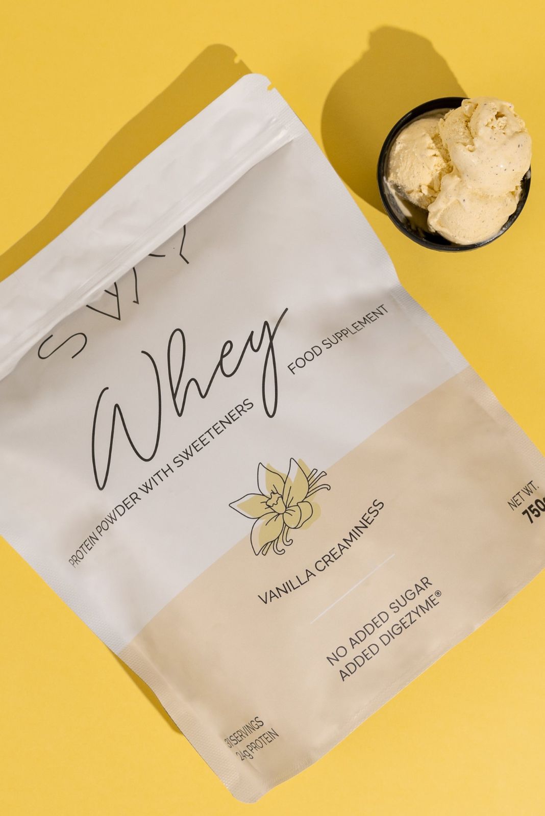 Whey Protein Choco&Hazelnut - food supplement with sweeteners